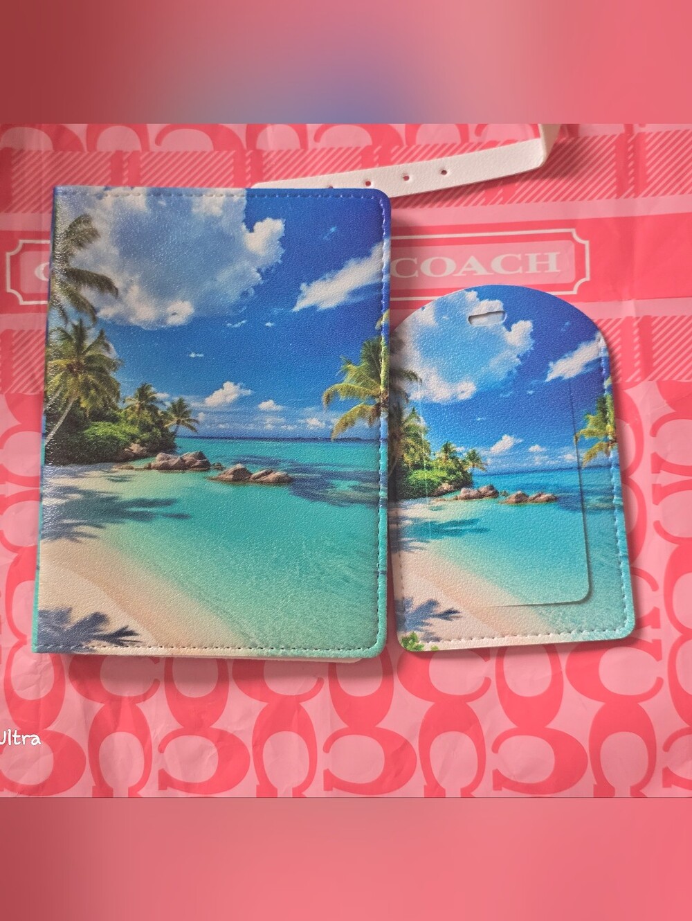 Beautiful Travel Passport & Luggage Tag Set NEW
